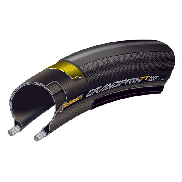 Neumático Continental Grand Prix TT 700 X 25C Road Kevlar black/black (0101077) - Imagen 4